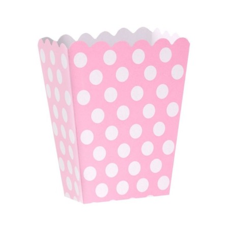 Cajitas rosa lunares 6 uds 6x6x6