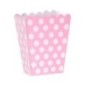 Cajitas rosa lunares 6 uds 6x6x6,5 cm