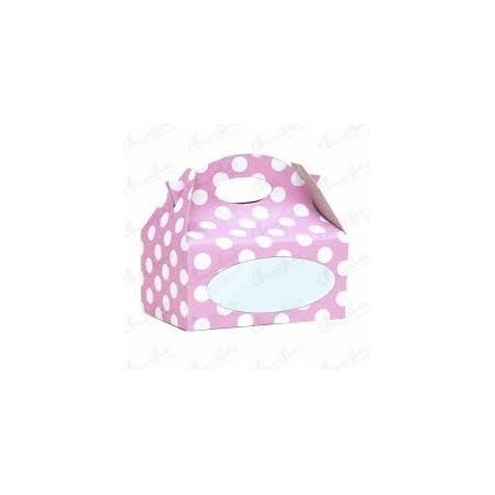 Cajita rosa lunares blancos con ventana 8423138532830 016001230VE