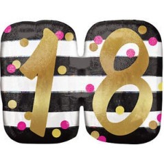 Globo numero 18 oro y rosa lunares 63x50 cm 26635381208 3812001