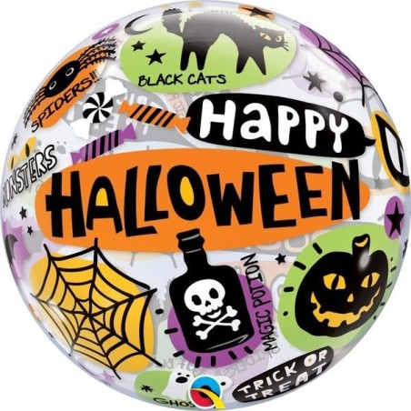 Globo Burbuja Halloween transparente 71444434331 43433