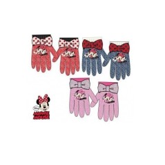 Guantes minnie mouse invierno para niña rosas ROJO