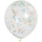 Globos transparentes con confeti 6 uds 12 30 cm