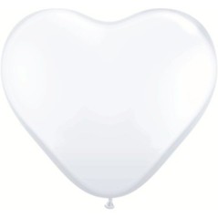 Globos blancos corazon latex 16  50 uds serpentex 7703340629469 R16 COR 005
