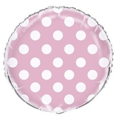 Globo rosa lunares redondo 45 cm 11179555857 55585
