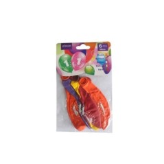 Globos numero  6 uds de 30 cm 12 8800884010513 401051