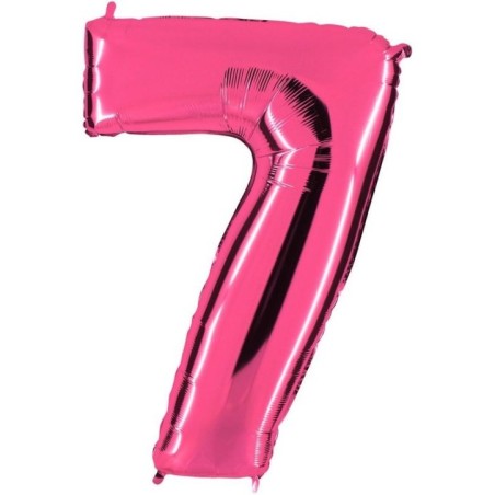 Globo numero 7 rosa 40 101 cm helio o aire 8053904660179 HG15847FP