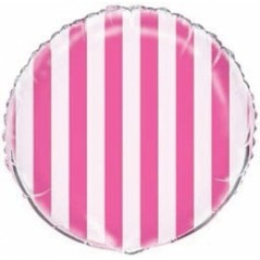 Globo rosa rayas blancas 18 45 cm helio o aire 11179556014 55601