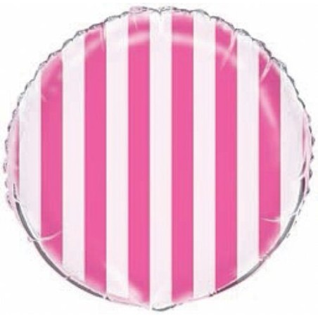 Globo rosa rayas blancas 18 45 cm helio o aire 11179556014 55601