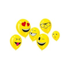 Globos emoji emoticonos 6 uds 24 cm 5414635088824 1353345