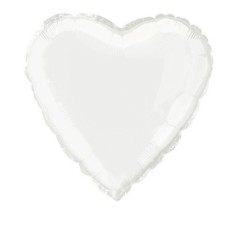 Globo de corazon blanco barato de 45 cm 19 para helio o aire 11179529568 52956
