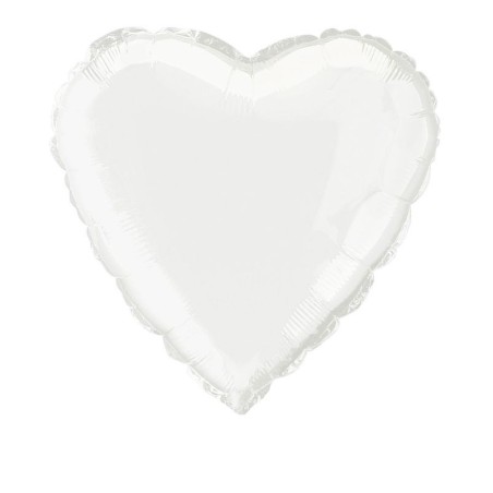Globo de corazon blanco barato de 45 cm 19 para helio o aire 11179529568 52956