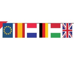 Banderas plastico internacionales 20X30 cm 50 metros 8422935600117 60011
