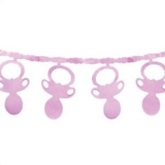 Guirnalda chupetes rosa bebe nina baby shower 8422935259032 25903