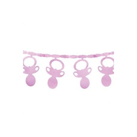 Guirnalda chupetes rosa bebe nina baby shower 8422935259032 25903