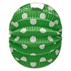 Farolillo esferico verde lunares blancos 22 cm 8422935612462 61246