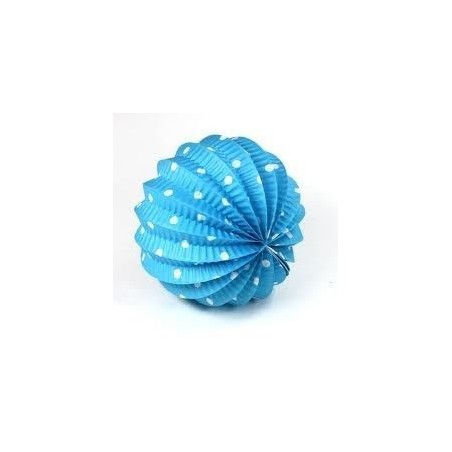 Farolillo azul lunares esferico 22 cm feria fies 8422935612349 61234