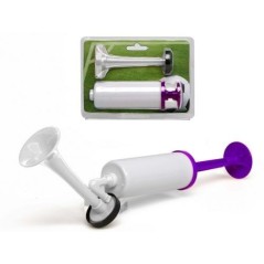 Spray bocina futbol color blanco y morado madrid 8422259152545 15254