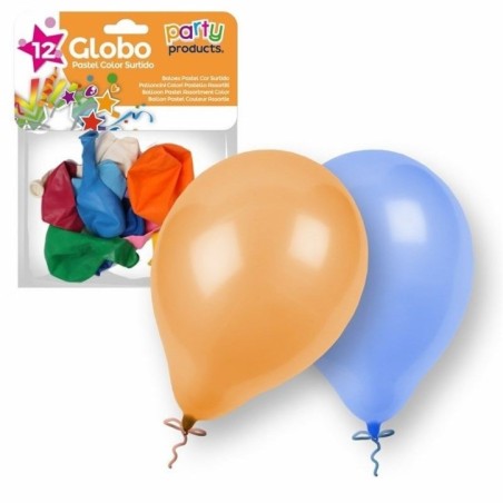 Globo latex colores surtidos 12 unida. 23 cm 9 pul 8424345680017 68001