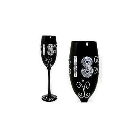 Copa champan negra con glitter 24 cm 4029811290086 750025