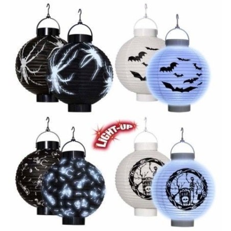 Farol halloween con led 20 cm unidad decoracion 8003558246403 2464W