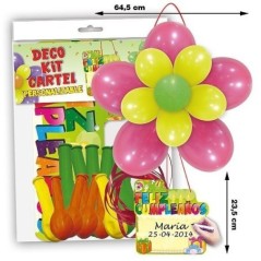 Kit globos feliz cumpleanos con cartel personaliza 8429412002563 5551