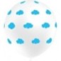 Globos blancos con nubes 8 unid 12 30 cm
