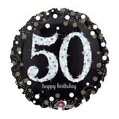 Globo 50 cumpleanos negro brillantes 45 26635321310 3213101