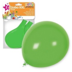 Globo verde xxl 50 cm diametro latex 2 unidades 8424345680864 68086