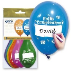 Globo feliz cumpleanos 12 30 cm personalizable 8429412011114 5728