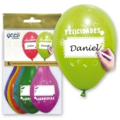 Globo felicidades 12 30 cm personalizable nombre 8429412011121 5729
