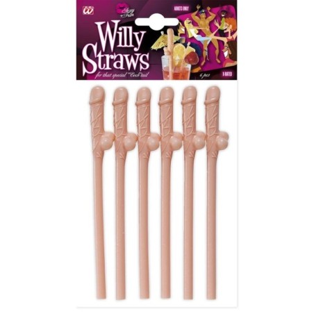 Pajitas para despedidas pene carne 6 unds 8003558960309 9603D