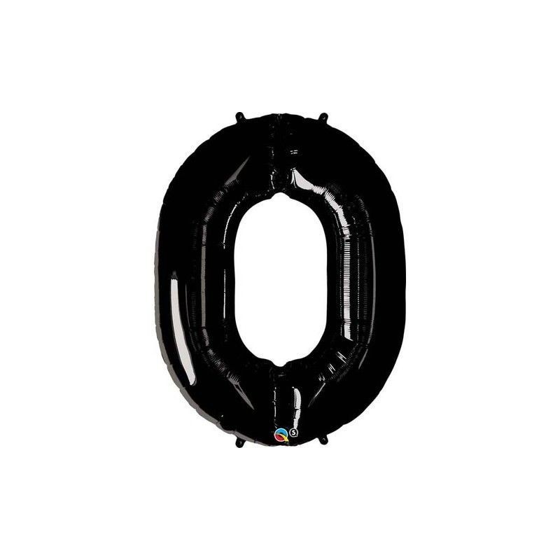 Globo helio numero negro 86 cm foil