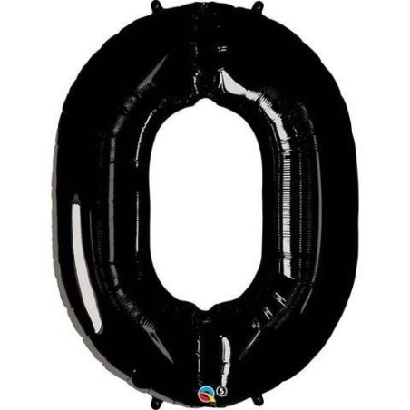 Globo helio numero negro 86 cm foil