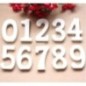 Numeros en madera blanca de 11 cm