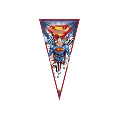 Bolsa cono cumpleaños superman 100 unidad -Tus Disfraces Baratos