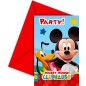 Invitaciones de cumpleaños Mickey Mouse 6 uds