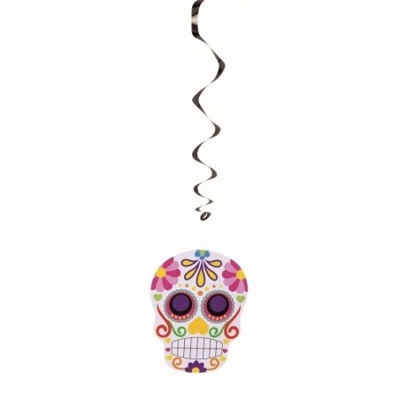 Decoracion calaveras mejicanas espirales de techo 8422971043640 S4364 RUBIES