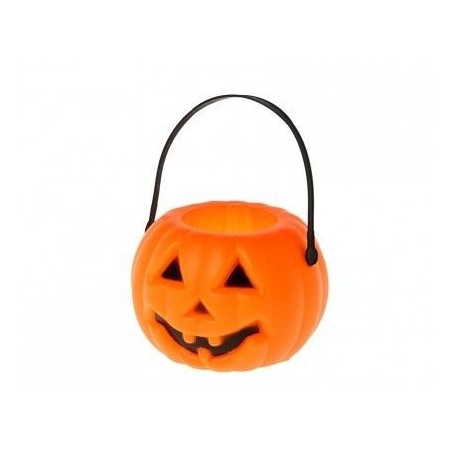 Calabaza con luz 8 cm para decoracion halloween barata