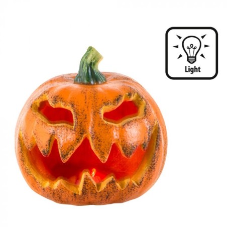 Calabaza Halloween con luz 16 cm