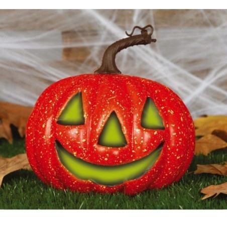 Calabaza halloween 20 cm con luz