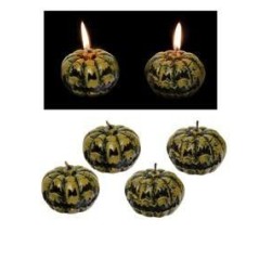 Velas calabazas terror 4 ud S7259