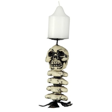 Portavelas esqueleto 16 cm decoracion halloween 19595 8435118278355