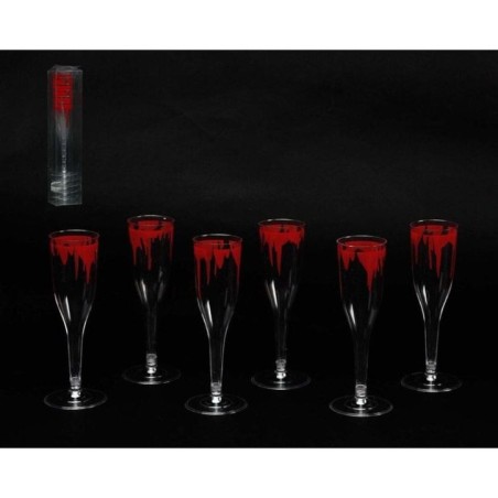 Copa sangre champagne halloween 32 x 65 cm unidad