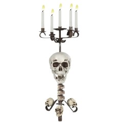 Candelabro calavera con 5 portavelas 60x30x30 cm 10654 8423667109343