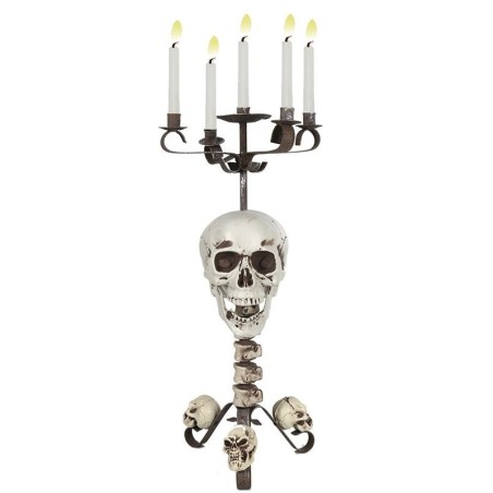 Candelabro calavera con 5 portavelas 60x30x30 cm 10654 8423667109343