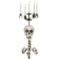 Candelabro calavera con 5 portavelas 60x30x30 cm