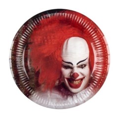 Platos payaso terror IT 6 uds 23 cm halloween 72351 8712026723512