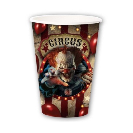 Vasos fiesta payaso terror globo 6 uds 11 cm 24293 8434077242933