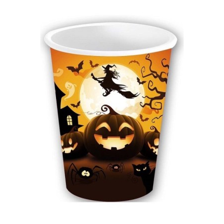 Vasos calabaza halloween 6 uds de 11 cm 24305 8434077243053